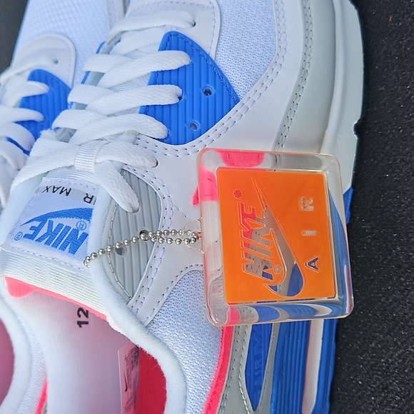 Nike Air Max III Hot Coral, Blue Crystal & White Sneakers - Picture 8 of 12